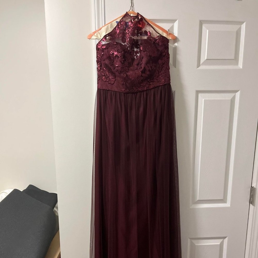 Amsale Sheridan bridesmaid dress in Red size 10